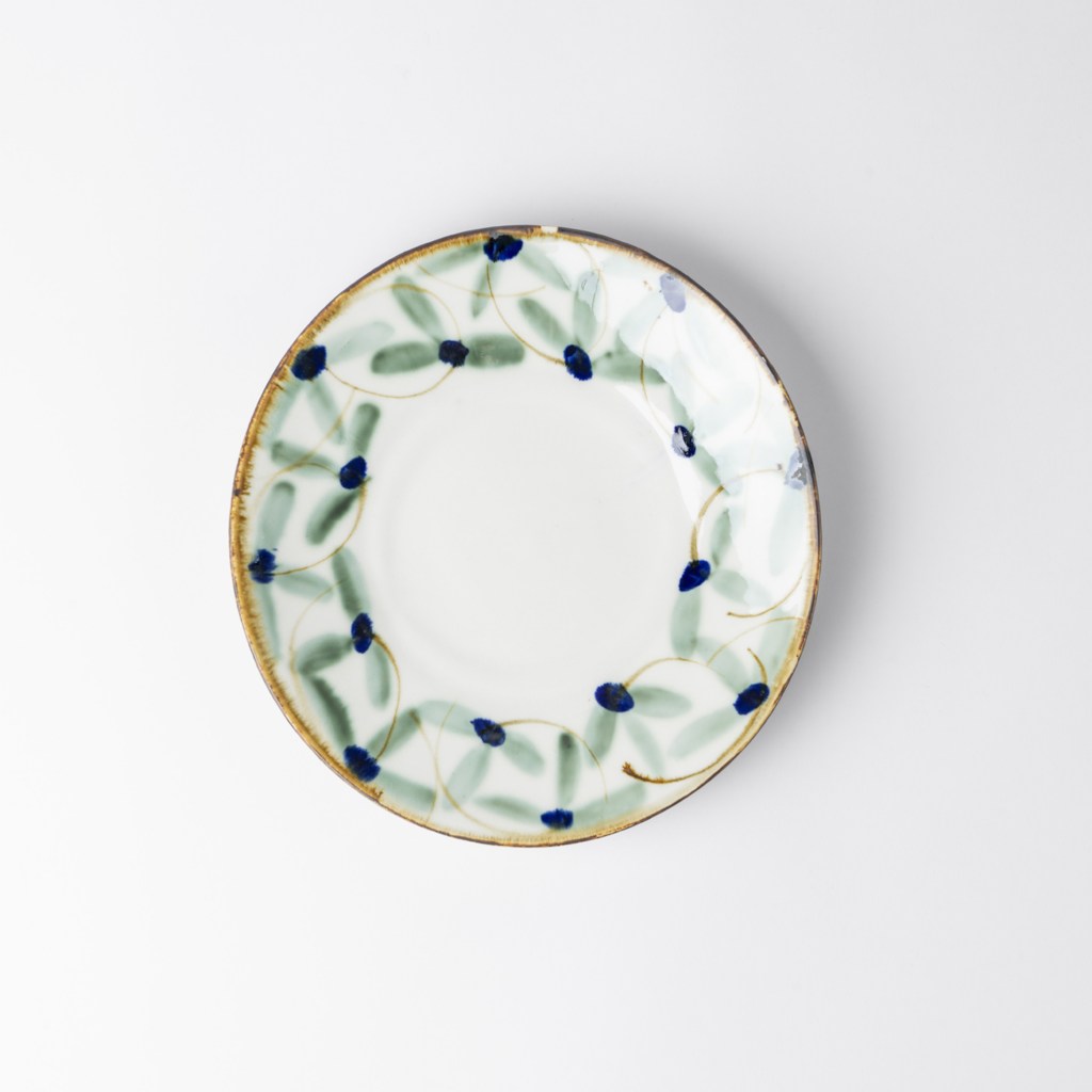 Flat plate in porcelain
